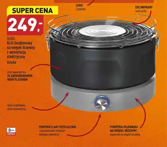 ALDI QUIGG Grill bezdymowy na węgiel drzewny z wentylacją elektryczną Sztuka oferta