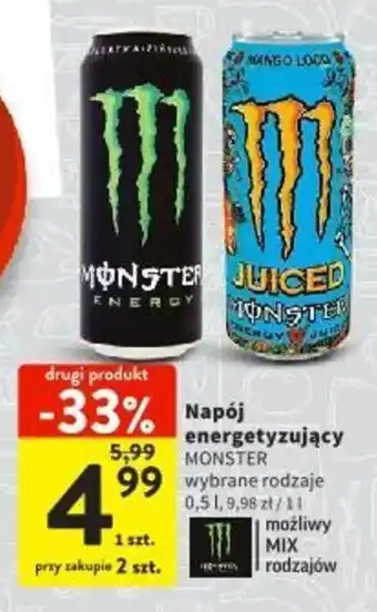 Intermarche Monster Napój energetyzujący 0,5l oferta