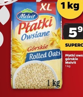 Netto Płatki owsiane melvit oferta