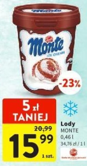 Intermarche Lody Monte 0,46l oferta