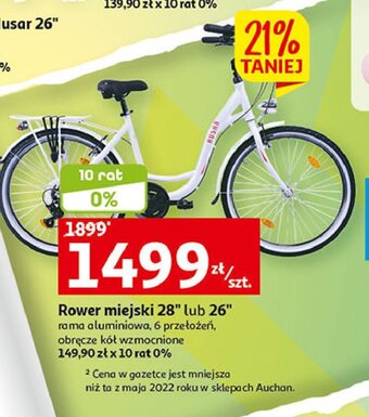 Auchan Rower miejski 26 oferta