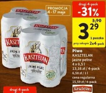 Intermarche Piwo KASZTELAN 4x0,5l oferta