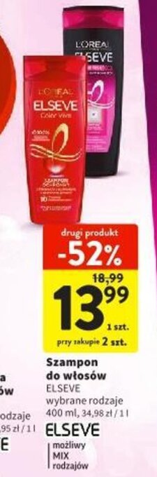 Intermarche Szampon do włosów ELSEVE 400 ml, oferta