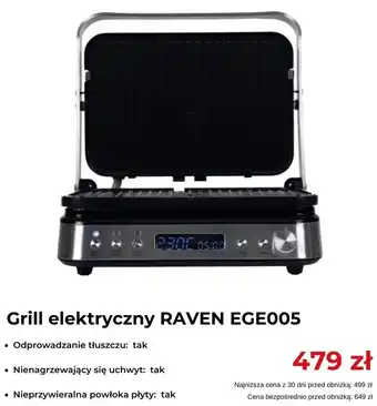 RTV EURO AGD Grill elektryczny RAVEN EGE005 oferta