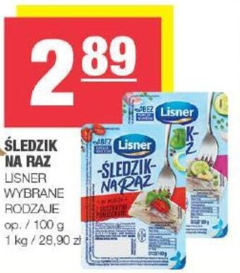 Spar ŚLEDZIK NA RAZ LISNER 100g oferta