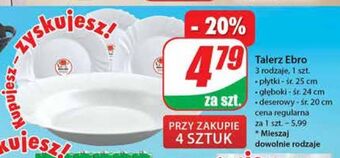 Dino Talerz ebro płytki 25 cm oferta