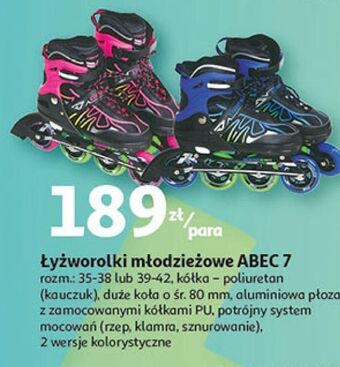 Auchan Łyżworolki abec 7 rozm. 39-42 oferta