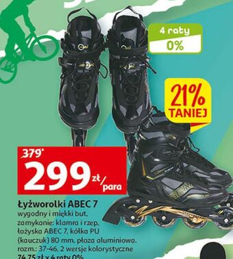 Auchan Łyżworolki abec 7x rozm. 37-46 oferta