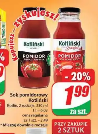 Dino Sok pomidorowy pieprz i papryka kotliński specjał oferta