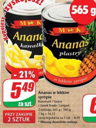 Dino Ananas kawałki m&k oferta