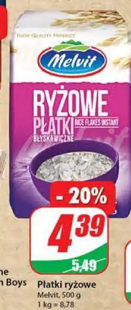 Dino Płatki ryżowe błyskawiczne melvit oferta