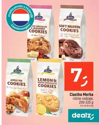 Dealz Ciastka cytrynowe z białą czekoladą merba oferta