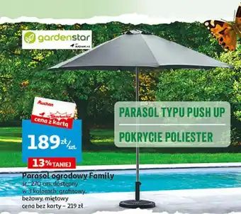 Auchan Parasol ogrodowy family 270 cm garden star oferta
