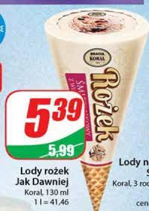 Dino Rożek śmietankowy z wiśniami i sosem wiśniowym bracia koral lody jak dawniej oferta