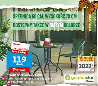 Auchan Stolik govi śr. 60 cm garden star oferta