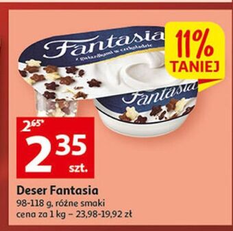 Auchan Jogurt z gwiazdkami w czekoladzie danone fantasia oferta
