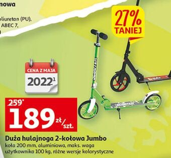 Auchan Hulajnoga 2 kołowa jumbo oferta