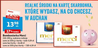 Auchan Bombonierka czerwona storck merci oferta