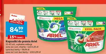 Auchan Kapsułki do prania +extra clean ariel all in 1 oferta