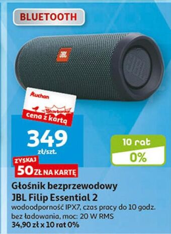 Auchan Głośnik bezprzewodowy flip essential 2 jbl oferta