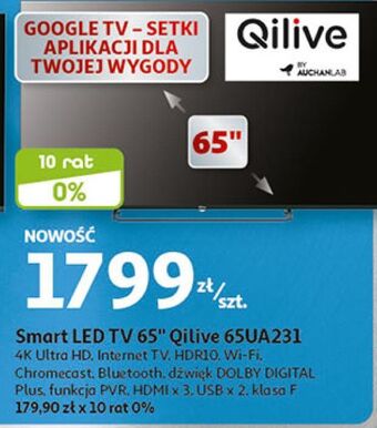 Auchan Telewizor 65 q65ua231 qilive oferta