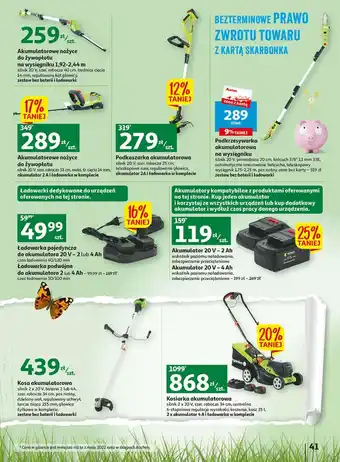 Auchan Podkaszarka akumulatorowa 20 v oferta