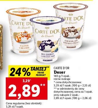 Lidl Deser salted caramel algida carte d'or les desserts oferta