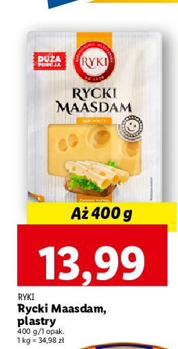 Lidl Ser rycki maasdam ryki oferta