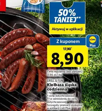 Lidl Kiełbasa śląska codzienna grill and fun oferta