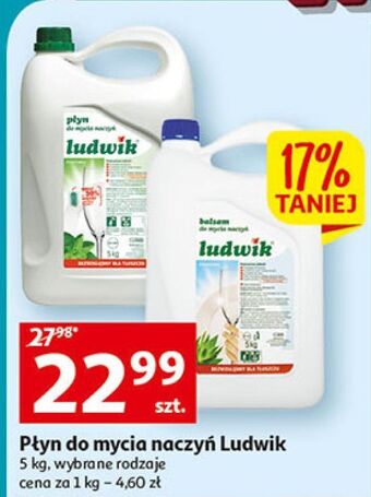 Auchan Płyn do mycia naczyń mietowy ludwik oferta