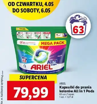Lidl Kapsułki do prania color ariel all in 1 oferta