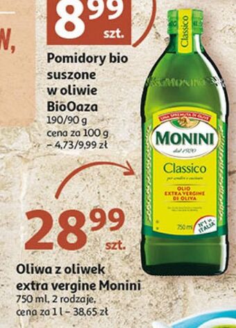 Auchan Oliwa z oliwek extra vergine monini classico oferta