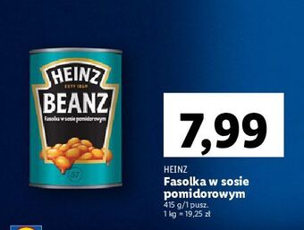 Lidl Fasolka w sosie pomidorowym heinz oferta