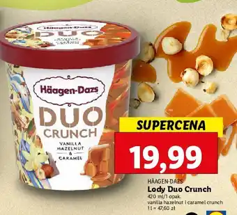Lody duo crunch vanilla hazelnut & caramel haagen-dazs
