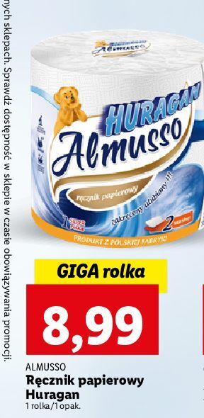 Lidl Ręcznik papierowy almusso huragan oferta