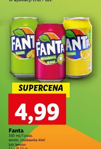 Lidl Napój cytrynowy fanta oferta