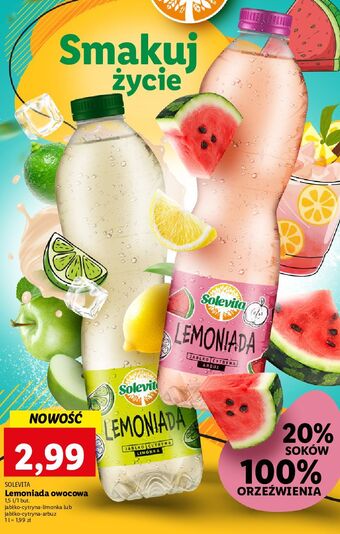 Lidl Lemoniada jabłko- cytryna- arbuz solevita oferta