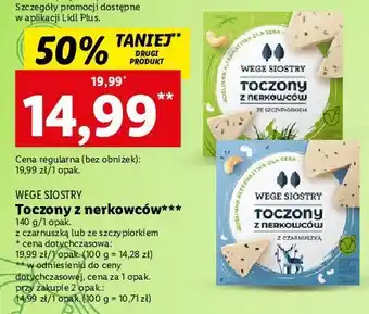 Lidl Ser toczony z nerkowców czarnuszką wege siostry oferta