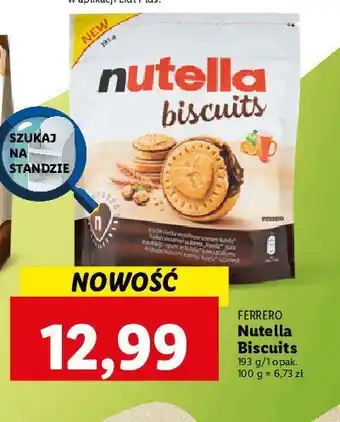 Lidl Ciastka z kremem nutella biscuits oferta