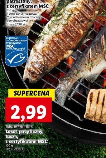 Lidl Łosoś pacyficzny tusza targ rybny lidla oferta