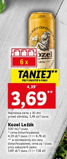 Lidl Piwo kozel lezak oferta