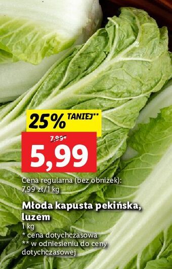 Lidl Kapusta pekińska oferta