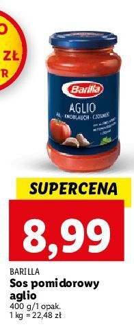 Lidl Sos aglio barilla oferta