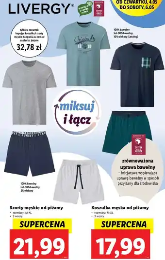 Lidl Szorty do spania livergy oferta