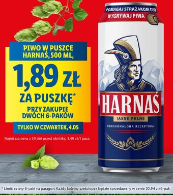 Lidl Piwo harnaś jasne pełne oferta