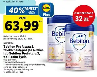 Lidl Mleko duo biotik 3 bebilon profutura oferta