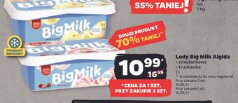 Netto Lody truskawka algida big milk oferta