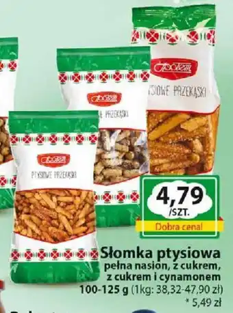 Społem Słomka ptysiowa pełna nasion, z cukrem, z cukrem i cynamonem 100-125 g oferta