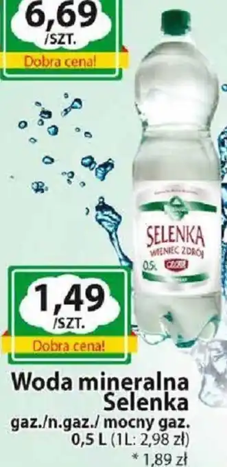 Społem Woda mineralna Selenka 0,5l oferta