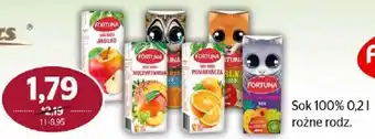 Społem FORTUNA Sok 100% 0,2l oferta